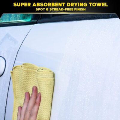Meguiar's Water Magnet Microfiber Drying Towel, Premium Car Wash Microfiber Towel That’s Super Plush, Water Absorbent & Scratch-Free Big Microfiber Towels for Cars, 1 Pack - Image 2