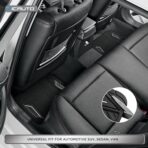 PIC AUTO Rubber Floor Mats, Black Aluminum Film with Colorful Piping Floor Mats for Cars, Car Mats with Non-Slip Backing, All-Weather Protection, Trim-to-Fit Liner for Cars, SUVs, Trucks, Vehicles - Image 4