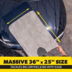 Chemical Guys Woolly Mammoth Large Microfiber Drying Towel - 36 x 25 Inch Gray, Ultra Plush Super Absorbent Car Drying Towel for Cars, Trucks, SUVs, Motorcycles, RVs, and Auto Detailing - Image 3