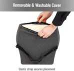 Mind Reader Lumbar Support Cushion for Office Chair and Car Seat, Memory Foam and Cooling Gel Core, Air-Cloud Technology, 15.5" L x 3.75" W x 14.25" H, Black - Image 8