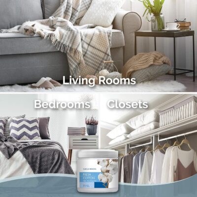 SMELLS BEGONE 15oz Gel Odor Eliminator - Absorb & Remove Tough Odors in Pet Areas, Bathrooms, Basements, Garage, Cars, RVs & Boats - Eliminate Odors Quickly (2-Pack, Fresh Cotton) - Image 3