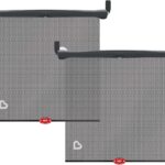 Munchkin Brica Sun Safety Car Window Shade with Heat Alert, Helps Block UVA/UVB Rays, 2 Pack, Black