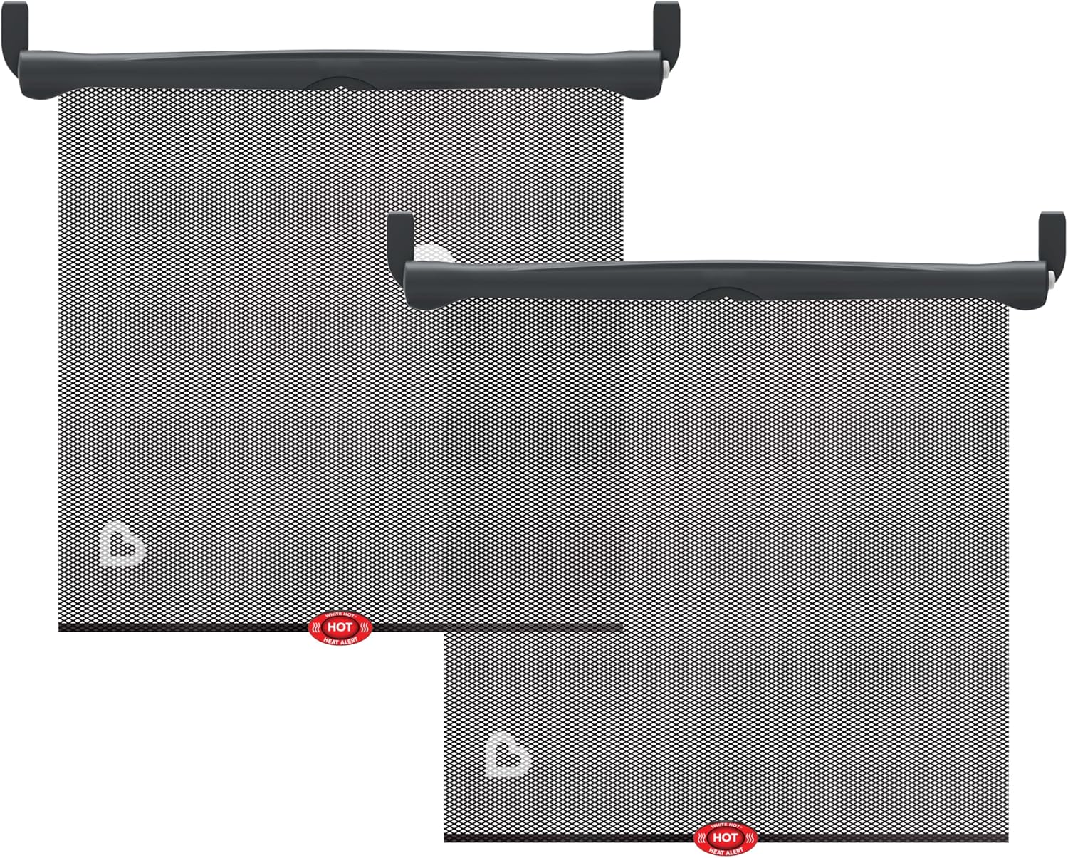 91nHRtH4KpL._AC_SL1500_.jpg Munchkin Brica Sun Safety Car Window Shade with Heat Alert, Helps Block UVA/UVB Rays, 2 Pack, Black - Image 1