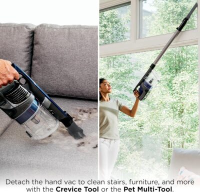 Shark | Pet Cordless Vacuum Cleaner | LED Headlights | Removable Handheld Vacuum for Pet Hair | Crevice Tool & Pet Multi-Tool Included | 40min Runtime | For Carpet & Hard Floors | Grey | IX141 - Image 5