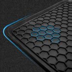 Spurtar for Tesla Model 3 Floor Mats 2017-2025, Car Floor Mats All Weather Automotive with 3D Extended Edge, 3 Pack Honeycomb Design Front & Rear Rubber All-Weather Protector, Black - Image 3