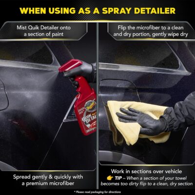 Meguiar's Quik Detailer, Mist & Wipe Car Detailing Spray, Clear Light Contaminants and Boost Shine with a Quick Detailer Spray that Keeps Paint and Wax Looking Like New, 32 oz - Image 5