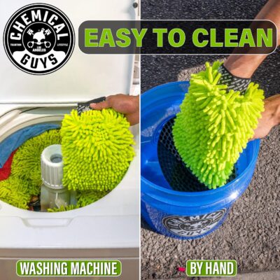 Chemical Guys Chenille Premium Scratch-Free Microfiber Wash Mitt for Car Washing - Lime Green, Ultra-Soft Car Wash Glove, Swirl-Free Finish, Safe for Trucks, SUVs, Motorcycles, and More - Image 8
