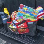 FH Group E-Z Travel Multi-Use Car Organizer with Cup Holders | Back Seat Storage Black - Image 7