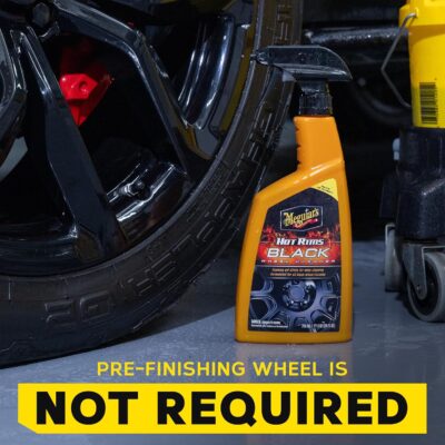Meguiar's Hot Rims Black Wheel Cleaner, Deep Foaming Gel Specially Formulated to Effectively Clean Matte, Gloss, Satin, and Chrome Black Wheels, 24 Oz Spray Bottle - Image 5