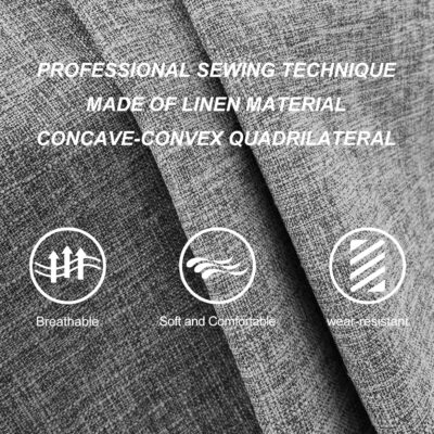 Linen Car Seat Covers Front Seat Covers Breathable Cloth Fabric Car Seat Protector - Universal Fit for Cars, Vans, SUVs, Trucks - 2 Units - Gray - Image 5