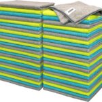 FIXSMITH Microfiber Cleaning Cloth - Pack of 50, Microfiber Towels for Cars 16 x 12 in, Highly Absorbent Cleaning Rags, Lint-Free, Streak-Free Cleaning Cloths for Car Kitchen Home Office