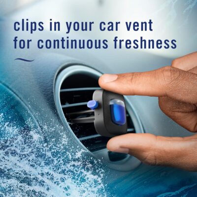 Febreze Car Ocean Scent Air Freshener Vent Clip, .07 oz. Car Vent Clip, Pack of 4 - Image 5