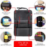 Helteko Car Seat Organizer, Ultra Version Kids Backseat Car Organizers and Storage, Waterproof Back Seat Protector Kick Mats with Tablet Holder 12 in, Car Accessories Interior and Travel Essentials. - Image 6