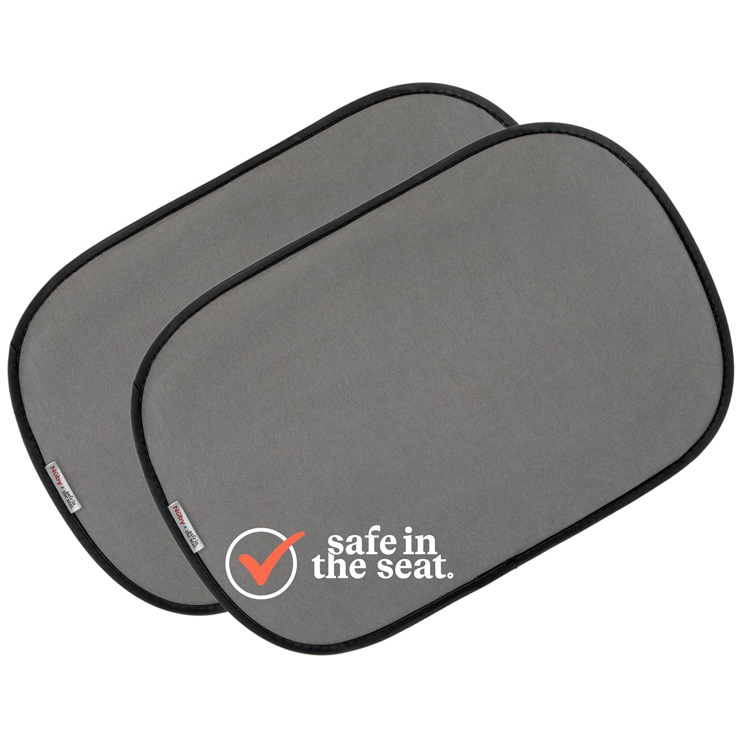 91u8GaFAWLL._SL1500_.jpg Nuby x Safe in The Seat Pop-Open Car Sun Shades - 2 Piece Set - Static Cling Window Shades for Baby in Car - UV Protection, Easy Install, and Universal Fit - Image 1