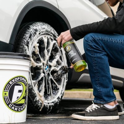 ExoForma Wheel & Tire Cleaner - Removes Built-Up Brake Dust, Dirt & Grime - Improves Dressing Performance - 2-in-1 Formula - Chosen by Pros (16 FL Oz) - Image 5