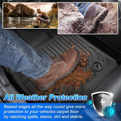 K4 Floor Mats - Car Mats for Kia K4 5 Seats 2025 2026, All Weather Floor Mats and Cargo Liner for K4 Accessories, Heavy Duty Rubber Mats, Car Accessories - Image 4