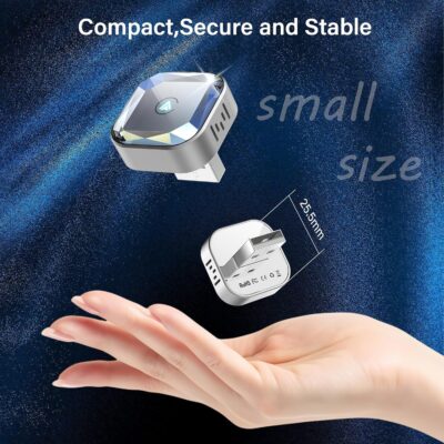 Wireless CarPlay Adapter for Apple iPhone & Android Auto Dongle Plug and Play 2-in-1 Wireless Dongle Bluetooth 5.4 Car Play Adapter Mini Sized & Fast Connection - Image 5