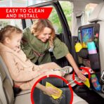 Helteko Car Seat Organizer, Ultra Version Kids Backseat Car Organizers and Storage, Waterproof Back Seat Protector Kick Mats with Tablet Holder 12 in, Car Accessories Interior and Travel Essentials. - Image 5