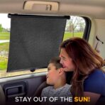 EcoNour Car Side Window Sun Shade (2 Pack) | Retractable Roller Sunshade for Kids | Baby Car Window Shades for UV and Sun Glare Protection | Baby Travel Accessories (15"x17") - Image 7