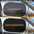 EcoNour Car Window Shades for Baby (4 Pack) | Protects Baby from Window Sun & Heat | Sun Shade Side Windows for Kids | Automotive Sun Protection from UV | Child Safety Accessories | Medium - 20"x12" - Image 3