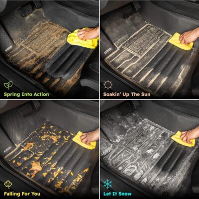 TuxMat - for Subaru Outback 2020-2025 Models - Custom Car Mats - Maximum Coverage, All Weather, Laser Measured - This Full Set Includes 1st and 2nd Rows - Image 6