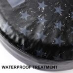 Moonet PVC Leather Spare Tire Wheel Cover, American Flag Waterproof Spare Tire Cover Fit for Truck,Trailer, RV, SUV, Camper and Most Vehicle 14" Black-Grey (for Tire Diameter 24-26inch) - Image 6