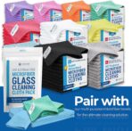 Claro 2 Step Glass Cleaning Cloth 8-Pack – Green Wet & Blue Dry Microfiber Towels Cleaning for Windows, Mirrors & Glass - Streak and Lint Free Cloth for Home, TV, Shower - Machine Washable - Image 7