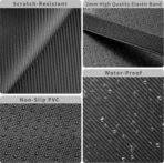 Car Armrest Covers, Vehicle Center Console Cover, Middle Storage Pads, Dog & Cat Paws Protetor, Carbon Fiber PU Leather, Waterproof, Anti-Slip, Auto Interior Accessories, Black, Size M - Image 6