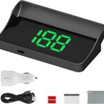 Heads Up Display for Car, Windshield Projection Digital Speedometer with USB Cable & Car Charger Adapter, Plug and Play HUD w/Large Font Display & Overspeed Alarm for Most Vehicles (MPH)