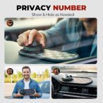 Mobile Phone Bracket Anti-Slip Mat, Car Anti Slip Mat Phone Holder for Dashboard, Multifunction Car Dashboard Mat with Temporary Parking Number for Phones, Sunglasses and Keys Gadget (Black Gray) - Image 7