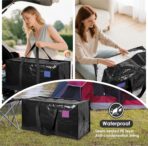 6 Pack Extra Large Heavy Duty Moving Bags with Reinforced Zipper & Wide Handles, Moisture-Resistant Storage Bins Packing Cubes for Clothes, College Dorm, Travel, and Home Organization, Black - Image 8