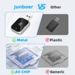 Mini Wireless Carplay Adapter for iPhone - Carplay Wireless Adapter Car Play Dongle, Wired to Wireless, Compatible with iPhone iOS 10+, Silver - Image 4