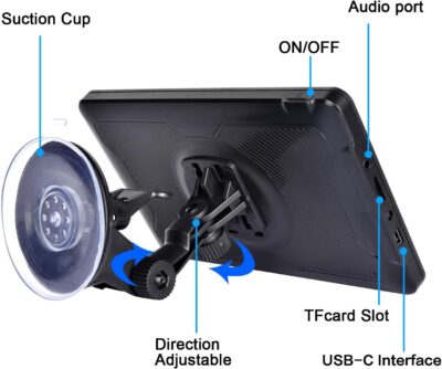 7-inch Car Navigation GPS ，GPS Navigation for Truck & RV & Car, Driver Alerts, Turn-by-Turn Directions, 2026 Map and Free Update Map - Image 2