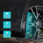 KEYOOG Front & Rear Mud Flaps Splash Guards Fit for 2011-2021 Je-ep Grand Cherokee (Wk2) - Not Fit Submodel Str, Str-8, Summit, 4-Pc Set Mud Guards Splash Guard Black -Without Rock Rails, CMFJE2001 - Image 6