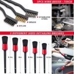 46Pcs Car Wash Cleaning Kit with Foam Gun Sprayer Detailing Brushes Car Vacuum Collapsible Bucket Windshield Cleaning Tool Tire Brush Towels Complete Interior Exterior Detailing Set for Car - Image 6