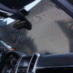 KIMISS Windshield Sun Shade, Car Automatic Retractable Sunshade Windshield Sun Block Visor Shade Curtain Sun (Black 68x125cm) - Image 5