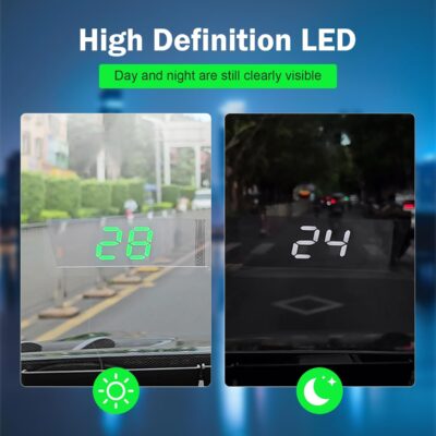 Car Heads Up Display, HUD GPS Speedometer, Large Font Brightness Adjustment Speed Projection, Plug and Play Cigarette Lighter Powered Accessory for Most Car Models (White) - Image 5