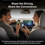 2026 Upgraded Mini Wireless CarPlay Adapter for CarPlay & Android Auto, Plug & Play, Fast, Auto Connect, No Latency 2in1 Car Play Wireless Adapter for iPhone iOS 10+ Android 11+ Information Display - Image 6