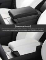 TPARTS Leather Armrest Support Cushion for All Tesla Model 3/Y/X/S Tesla Armrest Decor Interior Accessories Memory Foam Console Pillow Elbow Rest Cover Pad (Black) - Image 6