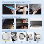 KMF Thicken Car Window Shades for Toyota RAV4 2019-2025 Accessories, 5th Gen RAV 4 Full Car Window Covers Sunshade for Windshield Side Rear,UV Block and Blackout Privacy for Car Camping Outdoor 8pcs - Image 7