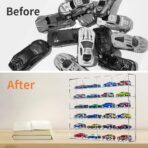 2 Pack Display Case for Hot Wheels - Acrylic Showcase & Storage Organizer - No Assembly Required for NASCAR Matchbox, Collectible Cars & Model Vehicles - Image 6