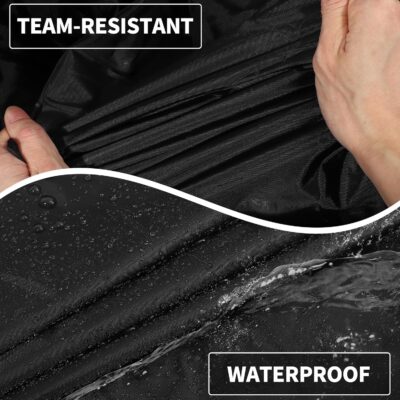 X AUTOHAUX Car Cover Outdoor Waterproof Sun Rain Snow Hail Protection with Left Side Door Zipper 210D-PU for Ford Expedition - Image 3