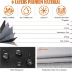 Waterproof Car Cover Replace for 2011-2023 Honda Civic Hatchback, 6 Layers All Weather Custom-fit All Weather Car Covers with Zipper Door & Windproof Bands for Sun Snow Rain Dust Protection - Image 3