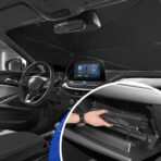 Upgraded Car Windshield Sun Shade Umbrella, Car Shade Front Windshield Sun Shade, Foldable Umbrella for Block UV Rays & Sun Heat Protection, 57"X31" - Image 5