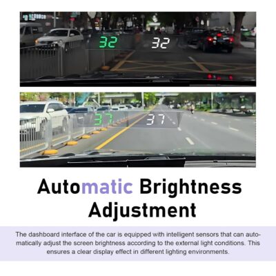 Car Heads Up Display, High-Definition Windshield Speedometer Projector, Car HUD Digital Speedometer, Universal Large Font Display HUD for Most Vehicles (Green) - Image 5