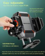 BRCOVAN Anti-Theft Phone Mount Holder with Vibration Dampener [Camera Friendly] [1s Lock & Release], with Aluminum Diamond Base & Medium Arm for Car Boat Truck Motorcycle UTV ATV Fit 5.4-7.2'' Phone - Image 5