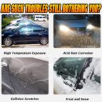 Full Surround All Weather Car Cover Universal Fit for SUVs Body Length 215"-236", Waterproof Snow Proof UV Proof Scratch Proof Bird Proof Excrement with Zipper Cotton -Silvery - Image 2