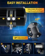 NAOEVO 7 Inch LED Light Bar, 240W 24,000LM LED Pods/Off Road/Fog/Driving Lights with Spot Flood Combo for Truck Boat UTV ATV, 2-Pack (White) - Image 5