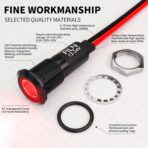 2PCS 12mm (1/2") Yellow LED indicator Light Waterproof Metal Signal Lamp 5V 12V 24V IP67 Pilot Dash Head for Car Industrial equipment Light (12v-Brass Nickel Yellow 2PCS) - Image 2