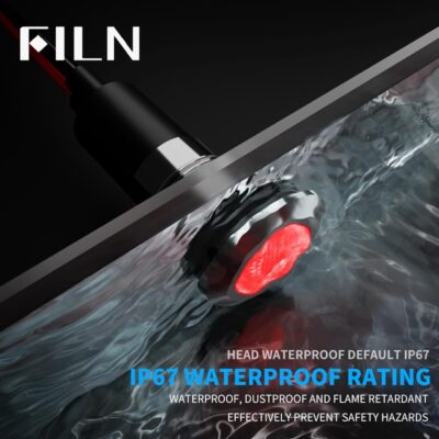 2PCS 12mm (1/2") Yellow LED indicator Light Waterproof Metal Signal Lamp 5V 12V 24V IP67 Pilot Dash Head for Car Industrial equipment Light (12v-Brass Nickel Yellow 2PCS) - Image 3